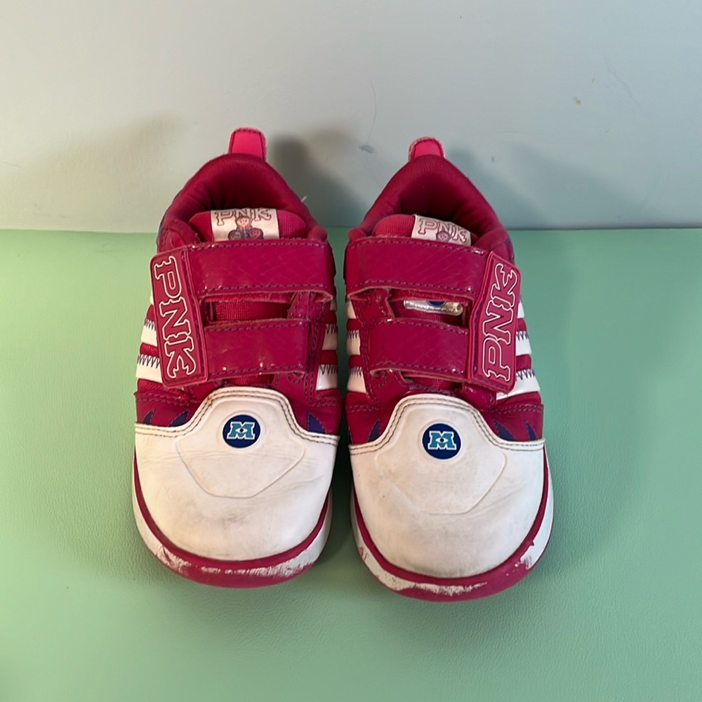 Adidas Pink Monster Inc Running Shoes, Girl Size 10 Sneakers, Girl Shoes